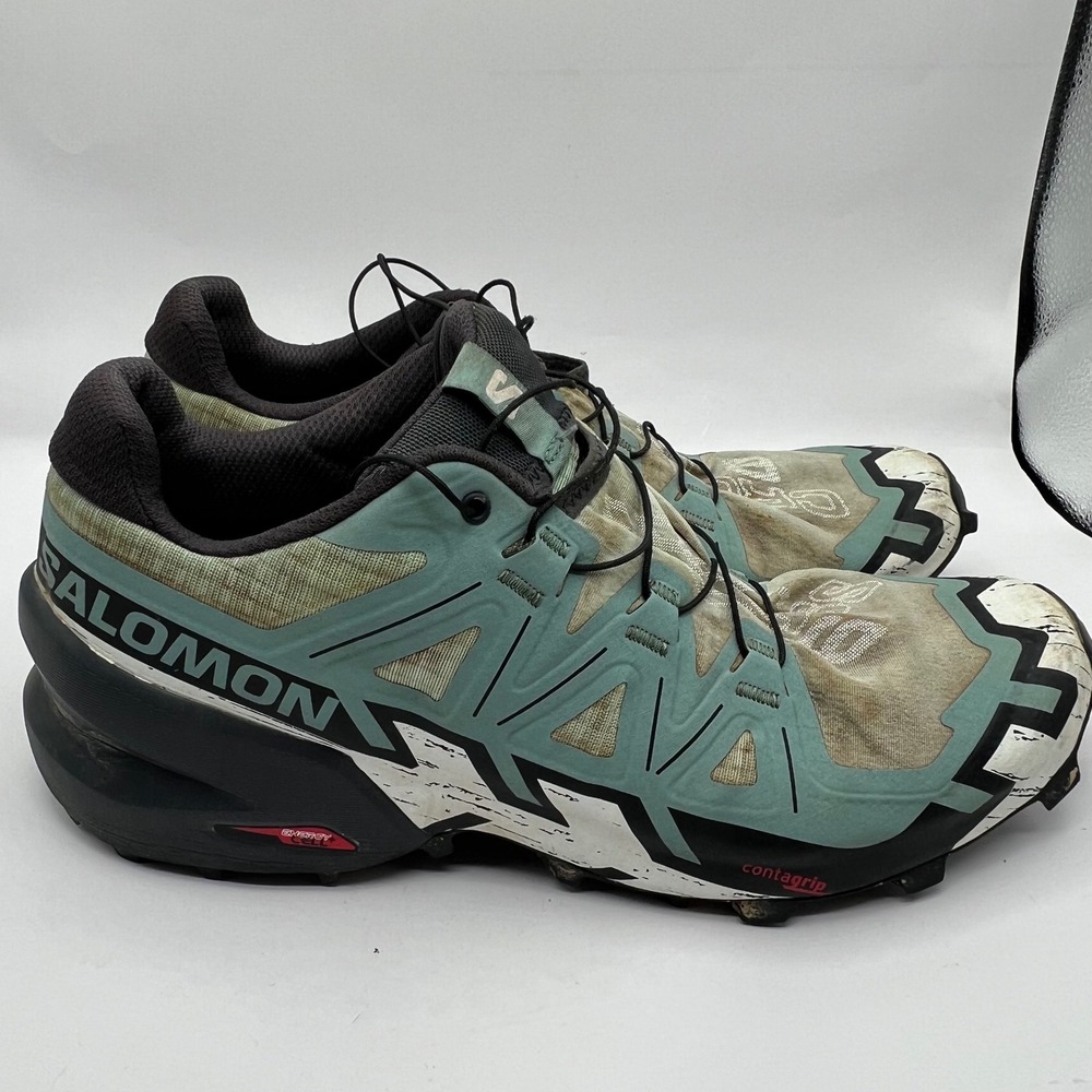 Salomon Speedcross 6 Trail Running Shoes Blue Bungee Lace womens 10 Men's 9 race
